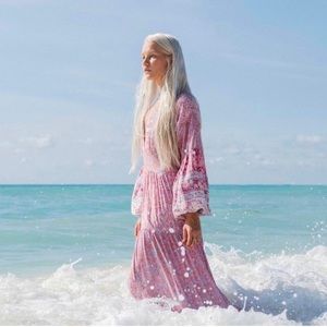 Billabong Pink Cosmos Dress Maxi NWT